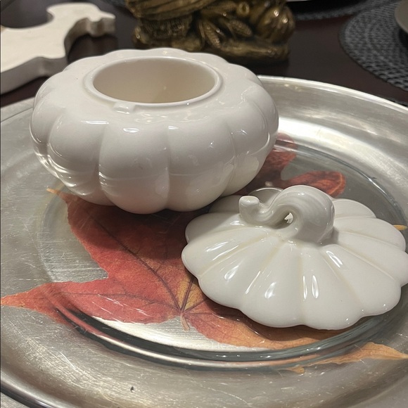 EMPTY BATH & BODY WORKS HOME Ceramic Pumpkin Candle Holder - Picture 10 of 12
